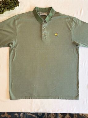 Augusta National Golf Shop Masters Polo Shirt XL Sage Green Mercerized Cotton